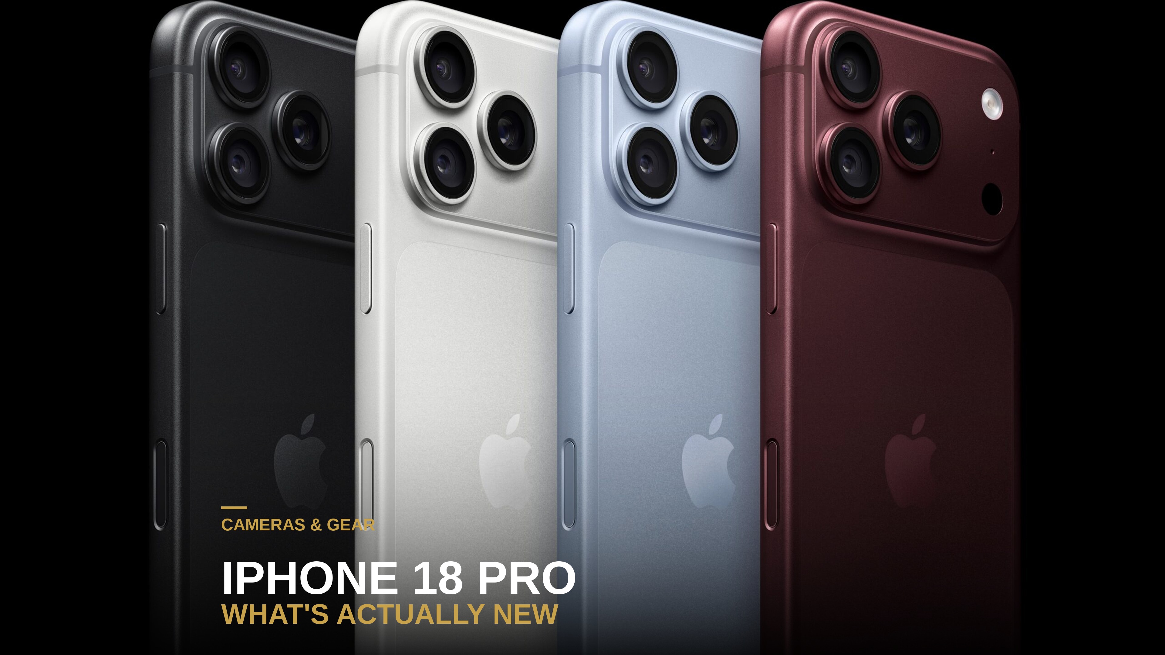 iPhone 18 Pro and Pro Max lineup in all four colourways